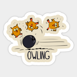 Bowling-Owls Sticker